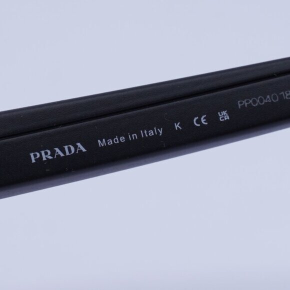 Prada Sport PS04WSF DG006F Sunglasses Black Rubber Shield Frame, Grey Lenses - Picture 8 of 10